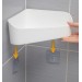 Купить Полка для ванной комнаты угловая (на скотче) белый в Клетне в Интернет-магазине Remont Doma