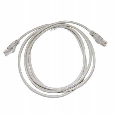 Патч-корд народный U/UTP Cat 5e 4PR 24AWG PVC, литой 1 м, серый SQ0115-0002