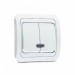 Купить Выключатель 2 СП "Макел" белый с подсветкой в Клетне в Интернет-магазине Remont Doma