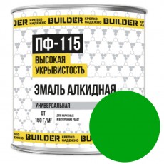 Эмаль ПФ-115 "BUILDER" ярко-зеленый 0,7 кг