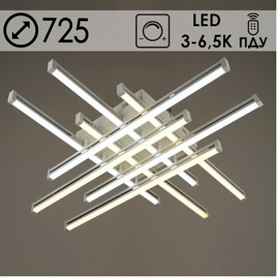 Люстра YT406/8 WT белый LED 8х12W 3000K+6500K ПДУ диммер d725 QH22