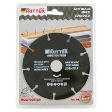 Диск пильный Ritter Multi 125х22,2х1,0(с твердосплавным напылением: по дереву,пластику,газосиликату)