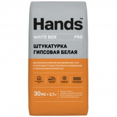 Штукатурка гипсовая белая Hands White box PRO 30 кг (5-70мм)